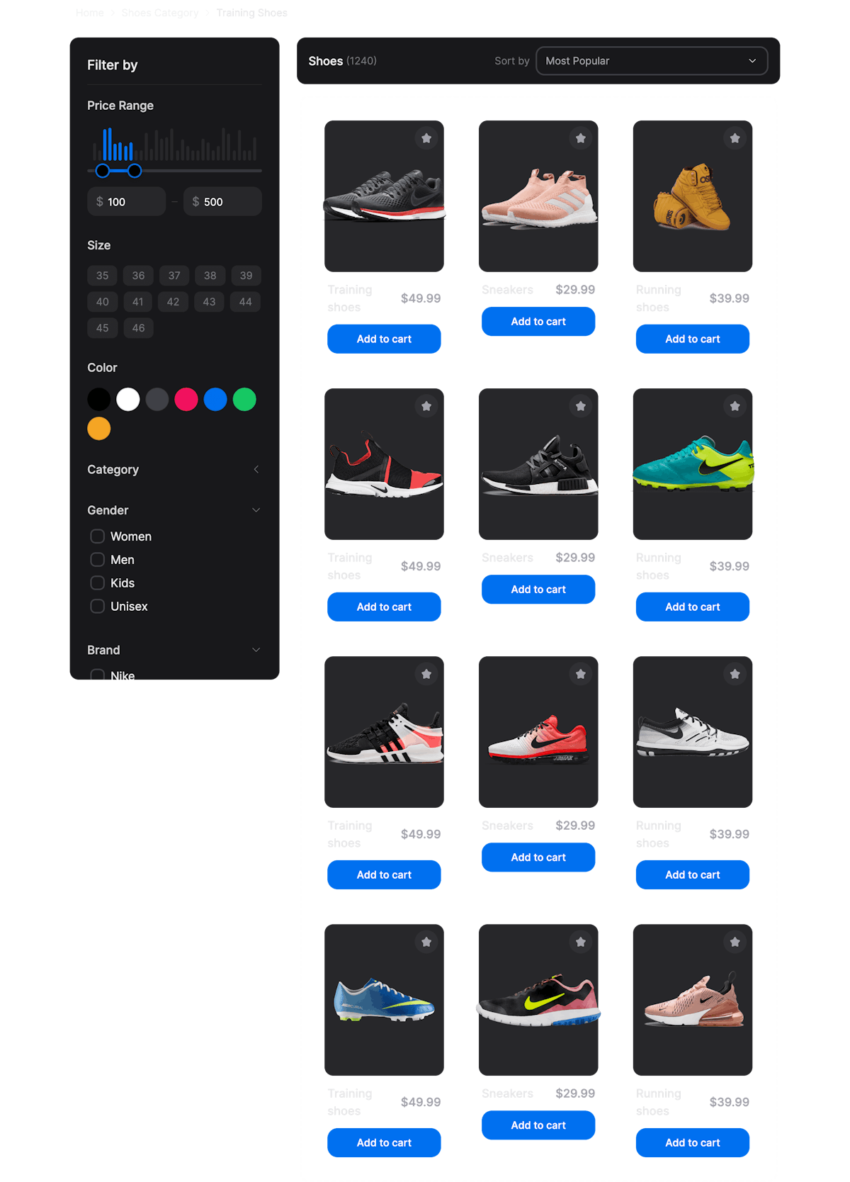 Ecommerce Filters With Sidebar image